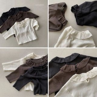 ザラ(ZARA)の値下げ中！nunubiel half frill T  xs 美品(シャツ/カットソー)