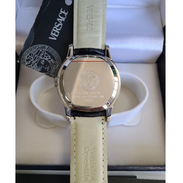 VERSACE - 新品未使用VERSACEヴェルサーチ 腕時計 黒 革ベルトの通販 