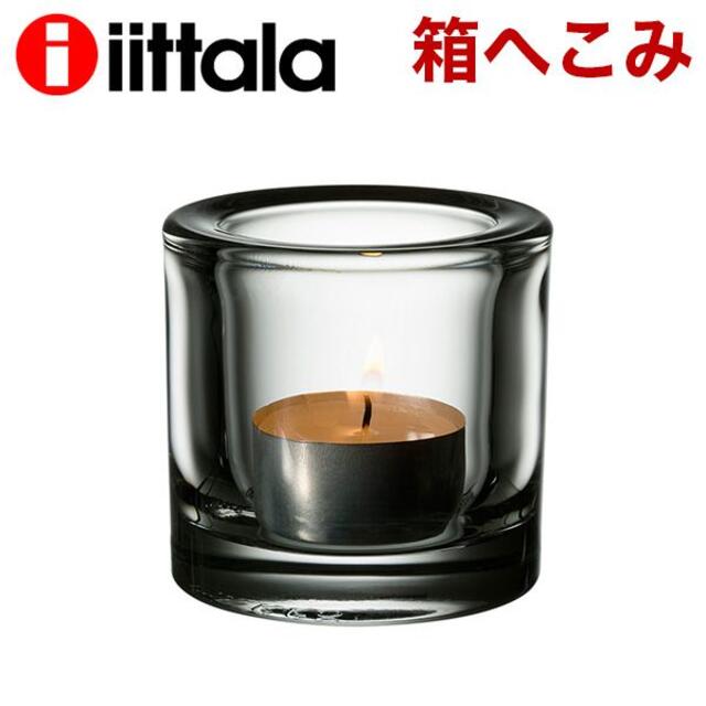 iittala(イッタラ)の(KM0077)訳あり イッタラ キビ キャンドルホルダー 60mm クリア コスメ/美容のリラクゼーション(その他)の商品写真