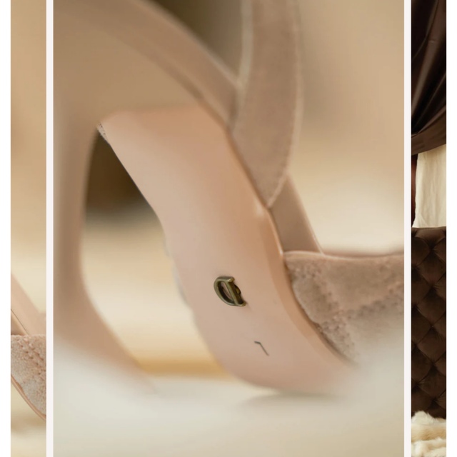 eimy istoire(エイミーイストワール)のDarich キルティングバックルパンプス BEG ベージュ　M レディースの靴/シューズ(ハイヒール/パンプス)の商品写真