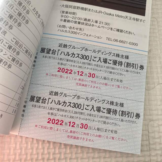 近鉄百貨店(キンテツヒャッカテン)の近鉄　株主優待券 チケットの優待券/割引券(ショッピング)の商品写真