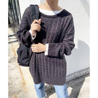 スピックアンドスパン(Spick & Span)の【kouさん専用】Spick and Span シアーケーブルニットプルオーバー(ニット/セーター)