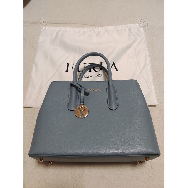 訳あり】 FURLA フルラ テッサ 水色トートバッグ mb-ltd.co.il