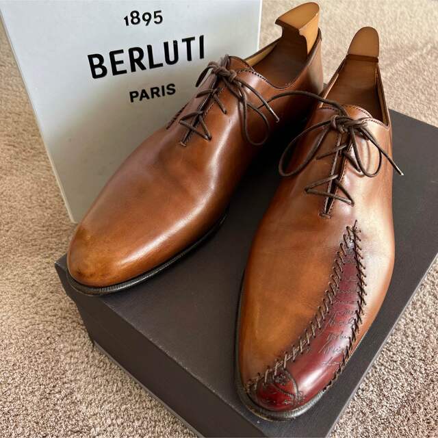 メンズ【美品】BERLUTI ベルルッティ ラピエセ ルプリゼ カリグラフィ サイズ8