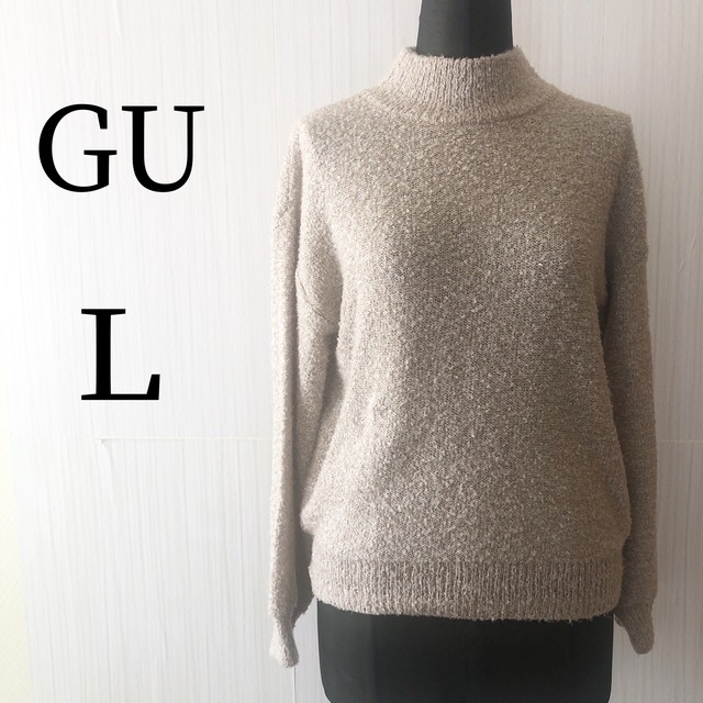 GU(ジーユー)のGU ジーユー　ハイネックニットセーター　Lサイズ レディースのトップス(ニット/セーター)の商品写真