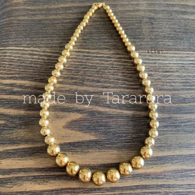 ●handmadeステンレスvariousballネックレスG●金属アレルギ対応 ハンドメイドのアクセサリー(ネックレス)の商品写真