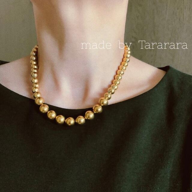 ●handmadeステンレスvariousballネックレスG●金属アレルギ対応 ハンドメイドのアクセサリー(ネックレス)の商品写真