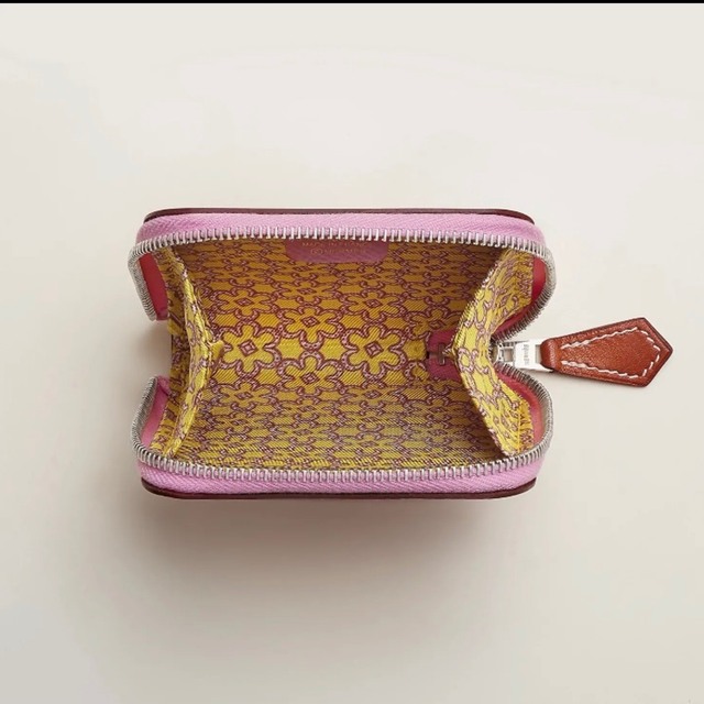 HERMES シルクイン コインケース ラッキーデイジー ◇ナタ