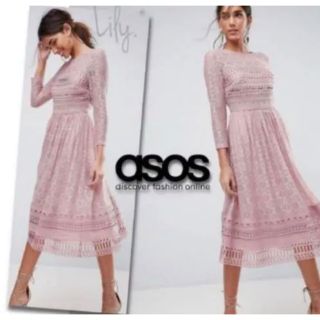 エイソス(asos)のエイソス　お呼ばれ　ワンピース　ASOS ドレス 日本未入荷(ひざ丈ワンピース)