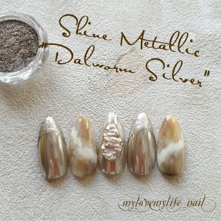 Renewal♪Shine Metallic ダルウォームシルバー(ネイル用品)