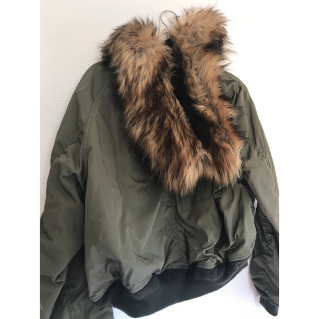 海外限定】 美品 MOUSSY ムートンフライトジャケット 茶色 サイズ1
