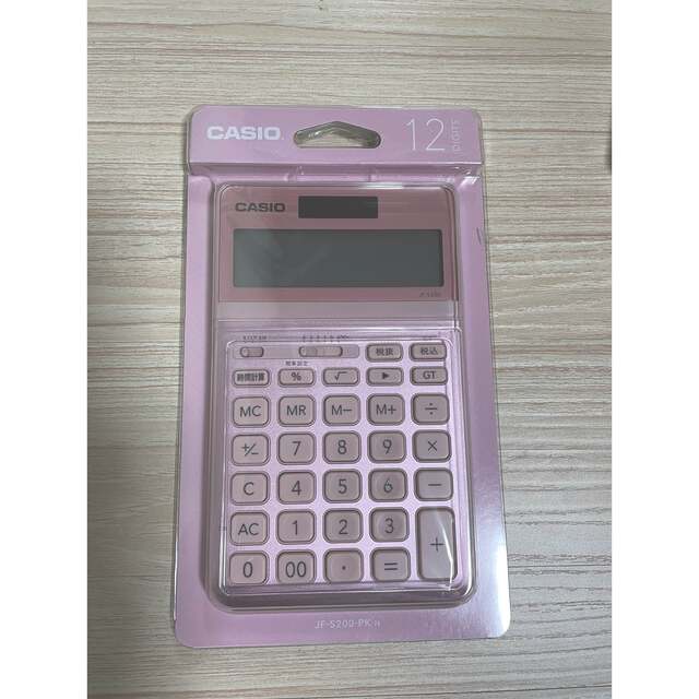 CASIO(カシオ)のCASIO カシオ 電卓 JF-S200-PK-N ライトピンク 12桁 簿記 インテリア/住まい/日用品のオフィス用品(オフィス用品一般)の商品写真