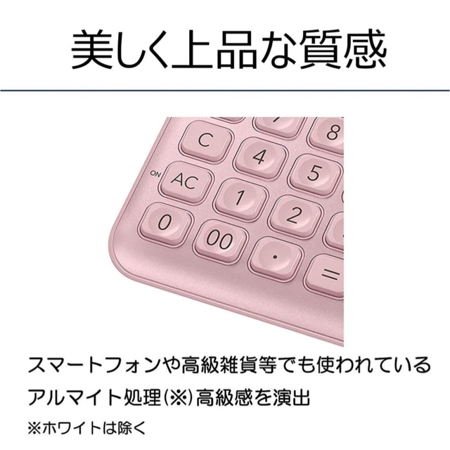 CASIO(カシオ)のCASIO カシオ 電卓 JF-S200-PK-N ライトピンク 12桁 簿記 インテリア/住まい/日用品のオフィス用品(オフィス用品一般)の商品写真