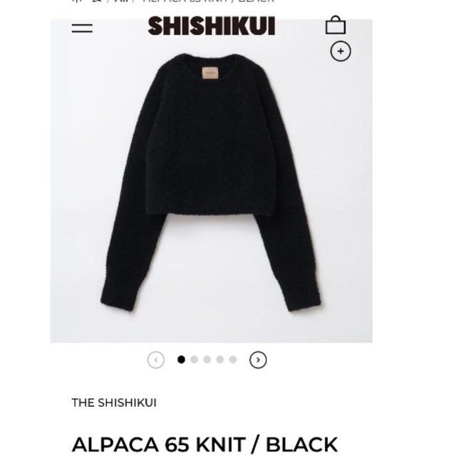 THE SHISHIKUI. ALPACA 65 KNIT / BLACK レディースのトップス(ニット/セーター)の商品写真