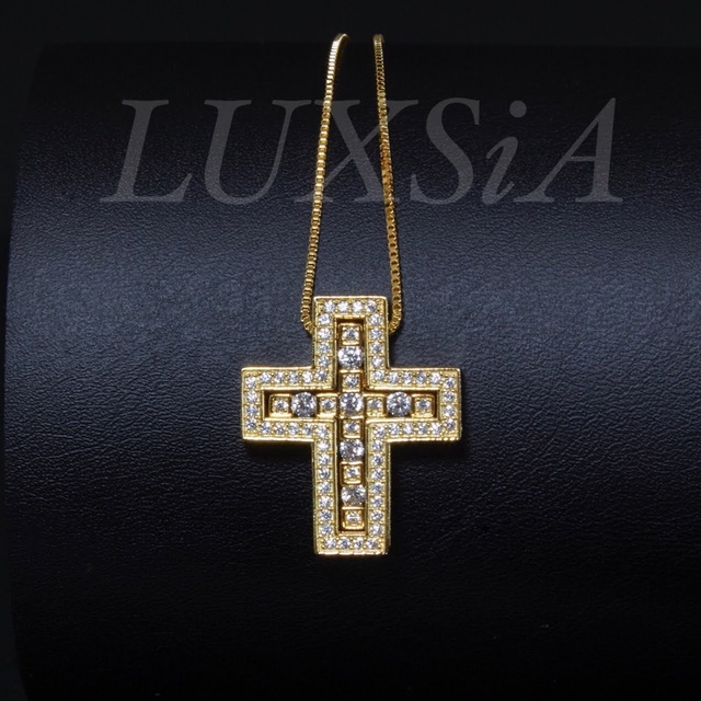 22K GOLD plating ネックレス 十字架 メンズ レディース
