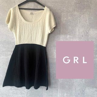 グレイル(GRL)のグレイル　バイカラーニットミニワンピ(ミニワンピース)