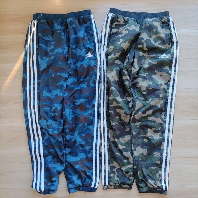 adidas(アディダス)の専用  アディダス 裏地付き 迷彩柄ジャージ パンツ 150   ブルーのみ キッズ/ベビー/マタニティのキッズ服男の子用(90cm~)(その他)の商品写真