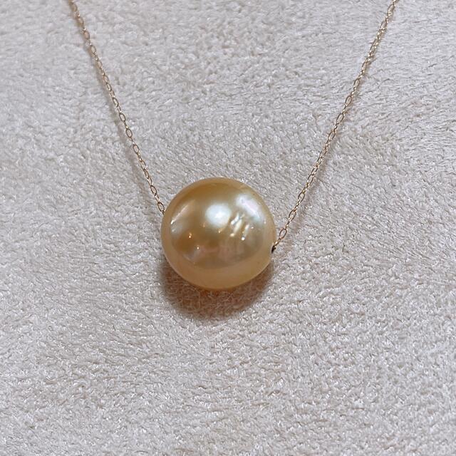 K18 南洋真珠 ゴールデンパール ネックレス - ネックレス