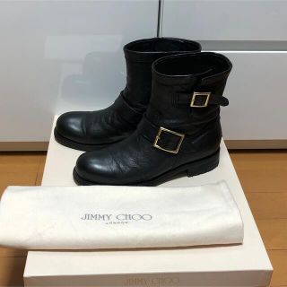 ジミーチュウ(JIMMY CHOO)のJIMMY CHOO YOUTH バイカーレザーブーツ(ブーツ)