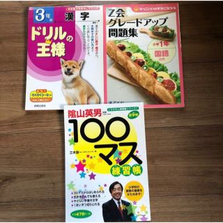 １００マス練習帳　小学校全学年 、小3漢字ドリル、Z会問題集 国語(語学/参考書)