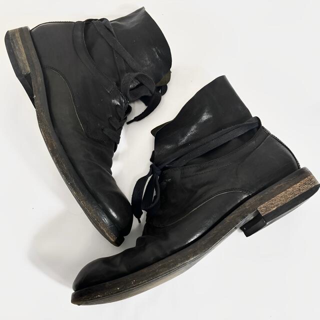 ANN DEMEULEMEESTER レザー ショートブーツ 黒43