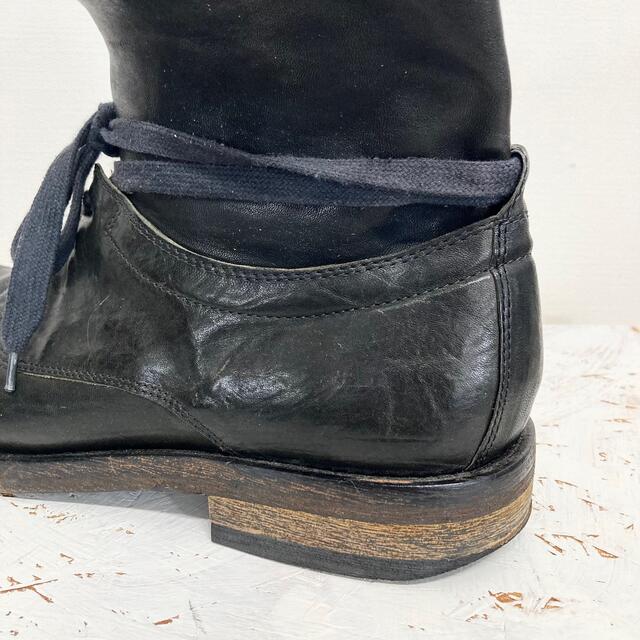 ANN DEMEULEMEESTER レザー ショートブーツ 黒43