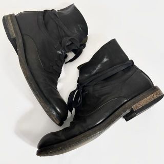 アンドゥムルメステール(Ann Demeulemeester)のANN DEMEULEMEESTER レザー ショートブーツ 黒43(ブーツ)