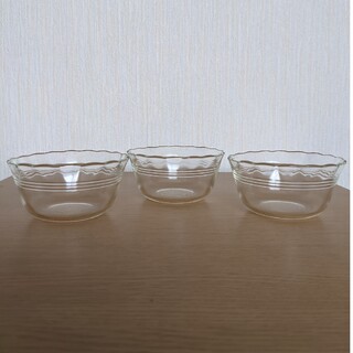 パイレックス(Pyrex)のPYREX　パイレックス　耐熱ガラス皿３個セット(調理道具/製菓道具)