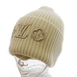 ルイヴィトン M77873 ボネ・LV ヘッドライン ニット キャップ ブロン