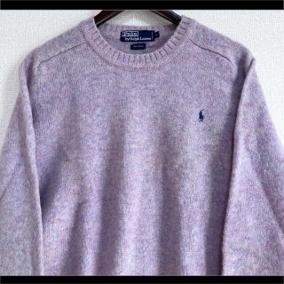 Ralph Lauren - ラルフローレン ニット セーター ピンク ウール 青 Ralph Lauren - ラルフローレン ニット セーター ピンク ウール 青