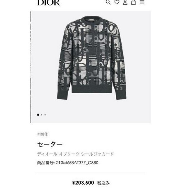 Dior(ディオール)のdior ニット セーター メンズのトップス(ニット/セーター)の商品写真