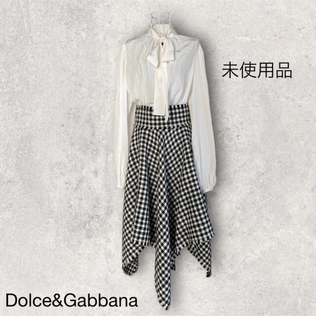 DOLCE&GABBANA(ドルチェアンドガッバーナ)の新品タグ付き✨Dolce&Gabbana大人気千鳥スカート38 レディースのスカート(ひざ丈スカート)の商品写真