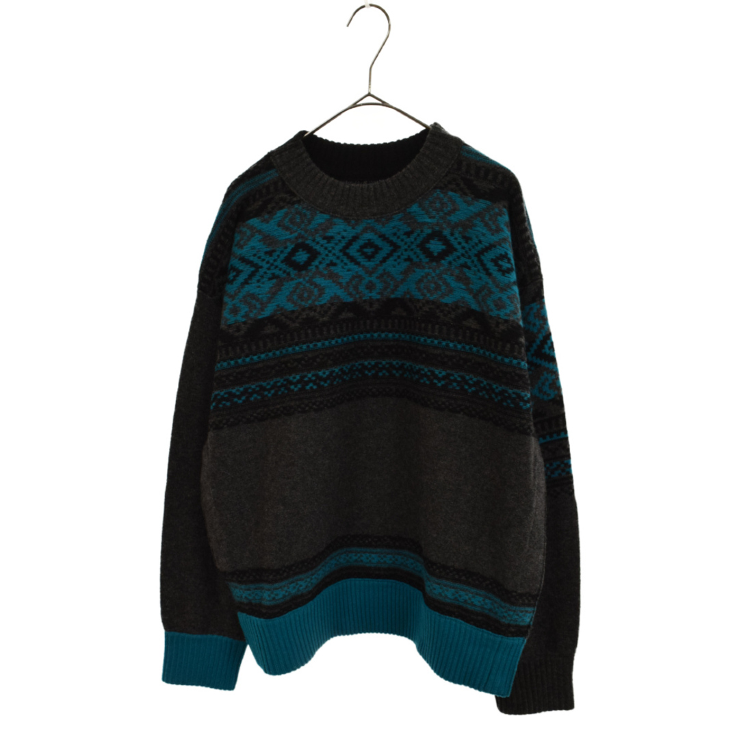 Sacai サカイ GEOMETRIC KNIT PULLOVER 22-02914M ジオメトリックニットプルオーバー グレー