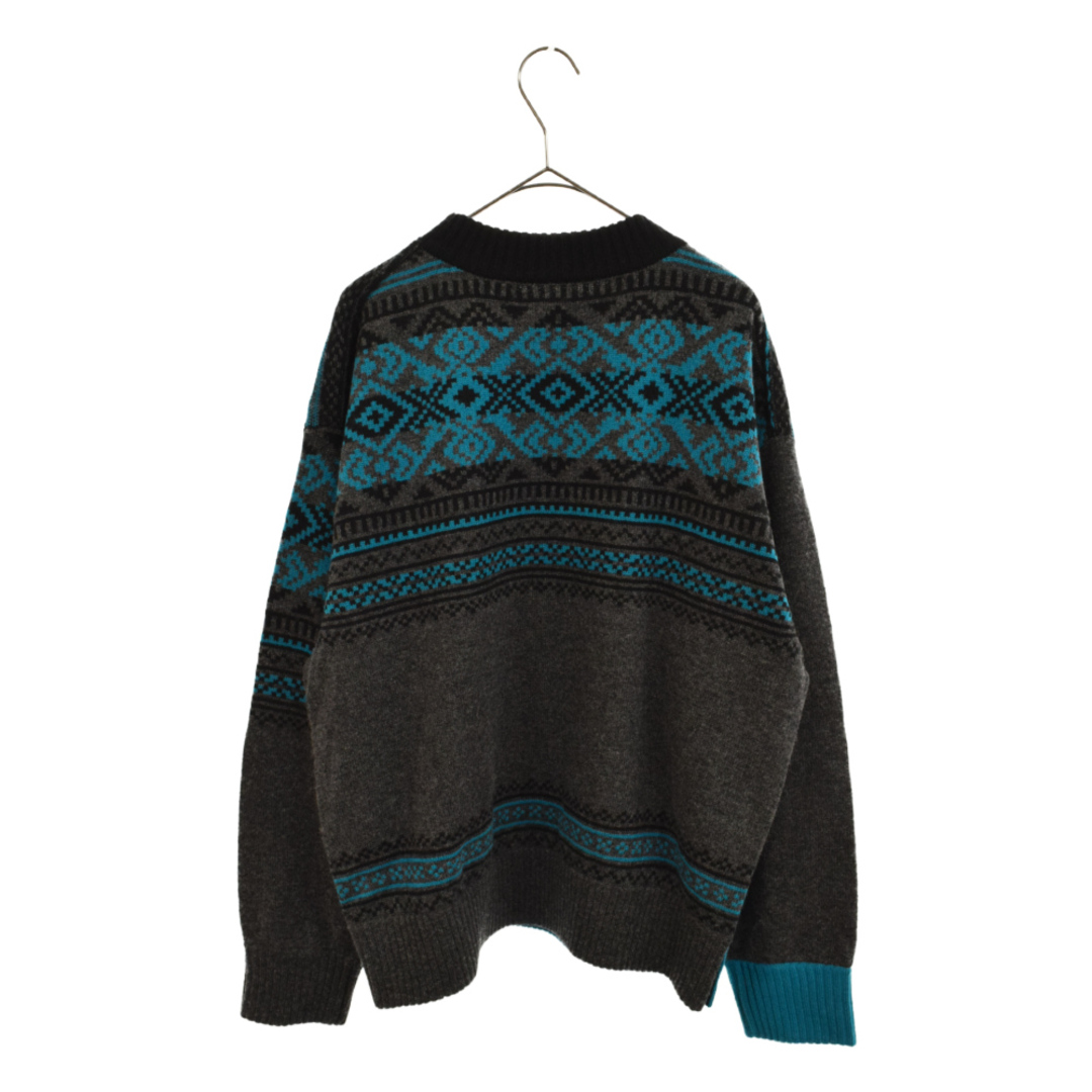 Sacai サカイ GEOMETRIC KNIT PULLOVER 22-02914M ジオメトリックニットプルオーバー グレー