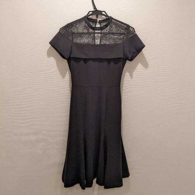 FRAYID　シースルーリーフレースドレス　ワンピース　ブラック 2
