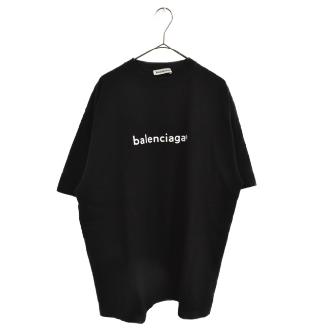 250センチ表記サイズBALENCIAGA バレンシアガ 20SS Small Logo Tee 620941 TIV54 スモールロゴ 半袖Tシャツ ブラック