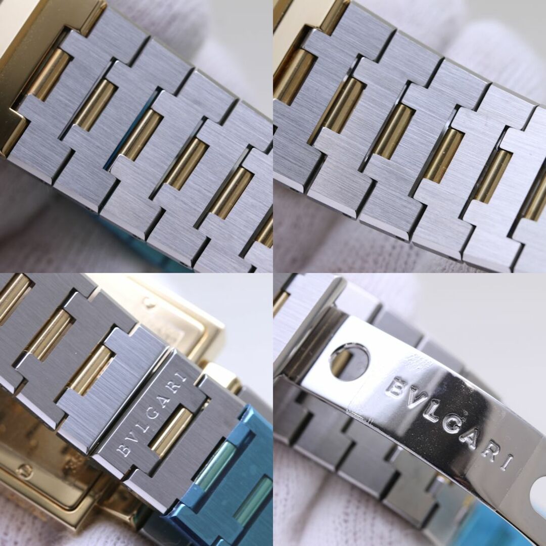 BVLGARI ブルガリ クアドラード【電池交換済】 SQ29GSD ステンレススチールxK18YG イエローゴールド  メンズ/38626【腕時計】