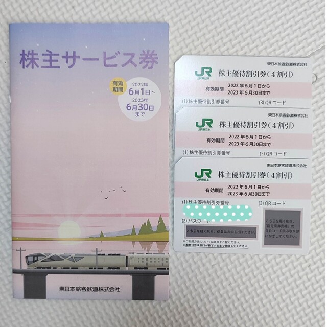 JR東日本（東日本旅客鉄道株式会社）の株主優待割引券3枚 売れ筋新商品 ...