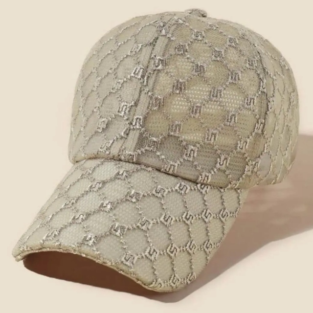 レース モノグラム柄 メッシュキャップ 帽子 レディースの帽子(キャップ)の商品写真