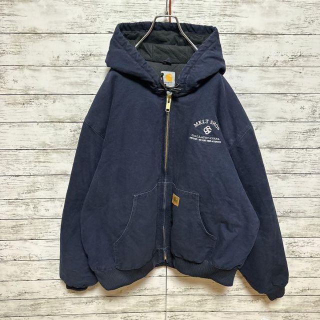 228【希少XLサイズ】カーハート☆企業コラボ 刺繍ロゴ アクティブ
