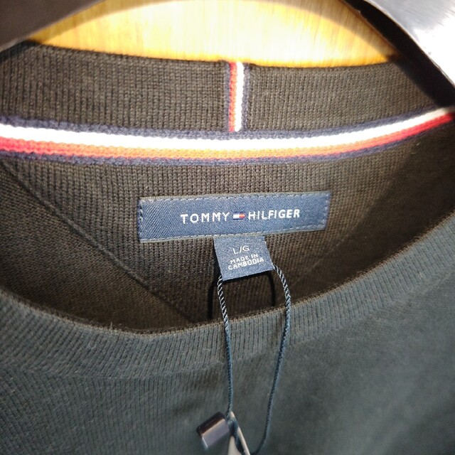 TOMMY HILFIGER(トミーヒルフィガー)のTOMMY HILFIGER メンズ クルーネック コットン セーター ニット メンズのトップス(ニット/セーター)の商品写真