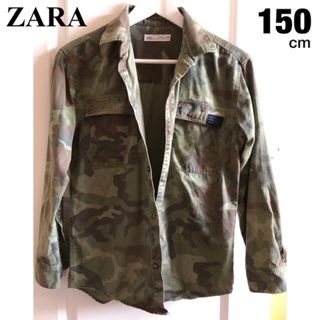 ザラキッズ(ZARA KIDS)の美品 ZARA kids カモフラ ミリタリー シャツ ジャケット アウター(ジャケット/上着)