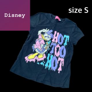 ディズニー(Disney)のディズニー ペア ルック デイジー ドナルド HOT ブラック 半袖 トップス(Tシャツ(半袖/袖なし))