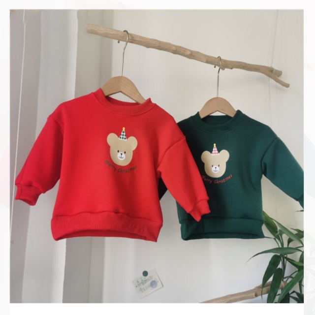 クリスマス クマ セットアップ キッズ/ベビー/マタニティのキッズ服男の子用(90cm~)(Tシャツ/カットソー)の商品写真