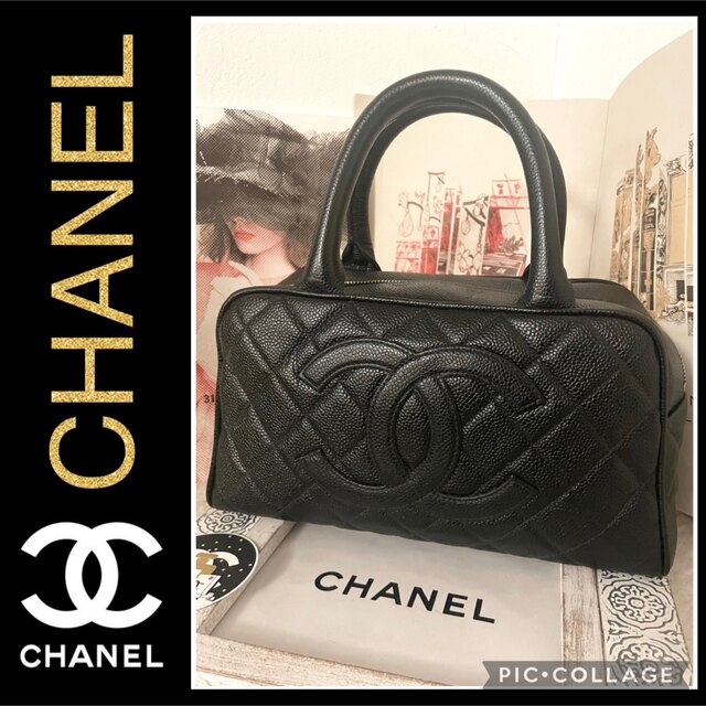 ⭐️美品⭐️CHANEL シャネル ボストン バッグ キャビアスキン ピンク