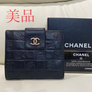 CHANEL - CHANEL 美品 アイコンライン 黒 折り財布 ギャランティカード ...