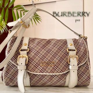 バーバリーブルーレーベル(BURBERRY BLUE LABEL)の極美品 正規品 BURBERRY バーバリー レザーショルダーバッグ(トートバッグ)