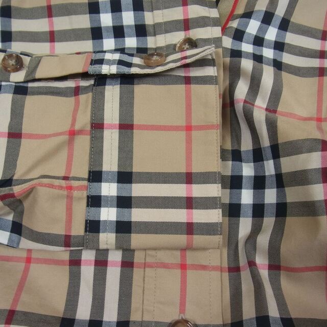 BURBERRY(バーバリー)のBURBERRY バーバリー ワンピース 8024585 コットン ノヴァチェック ベルト シャツ ワンピース IT40 ベージュ系 UK8【中古】 レディースのワンピース(その他)の商品写真