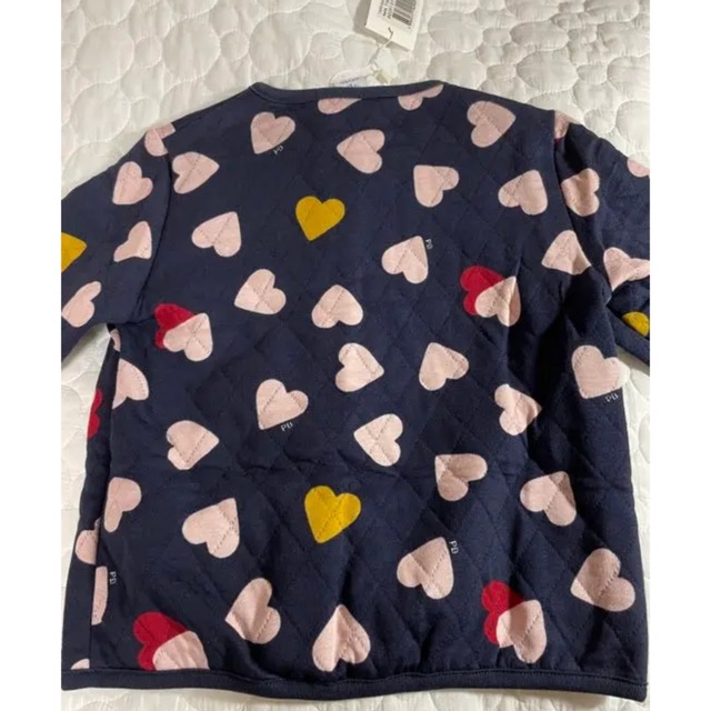 PETIT BATEAU(プチバトー)のプチバトー 6ans 120 ハート 新品 チュビック カーディガン キッズ/ベビー/マタニティのキッズ服女の子用(90cm~)(カーディガン)の商品写真