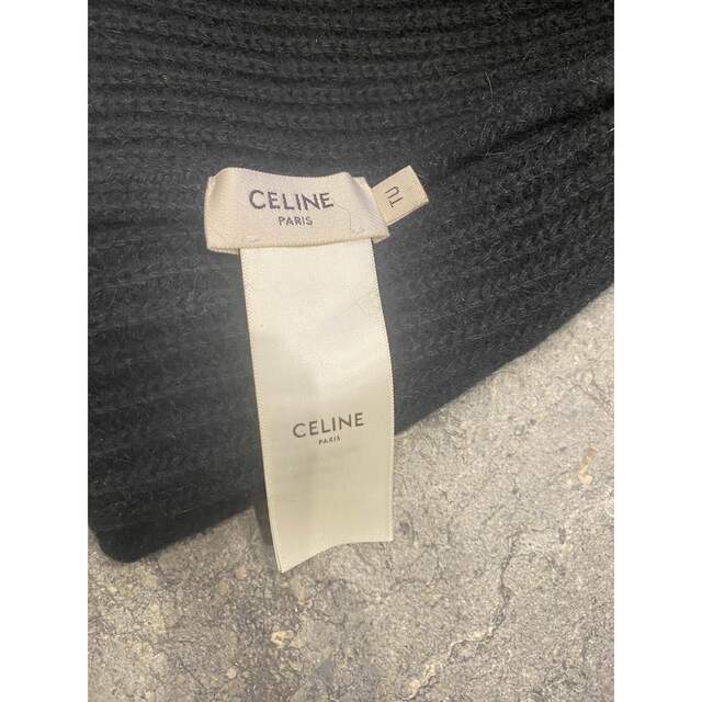 celine(セリーヌ)の美品　セリーヌ CELINE ニットキャップ ブラック  メンズの帽子(ニット帽/ビーニー)の商品写真